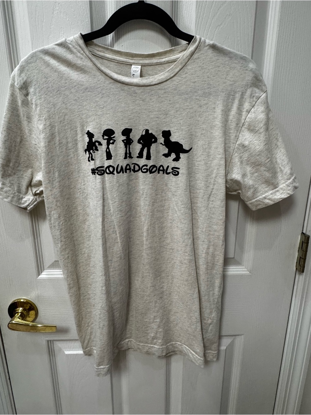 #SQUADGOALS Graphic Tee - Light Heather Cream Unisex size medium